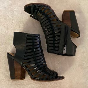 Dolce Vita Peep Toe Open Weave Bootie